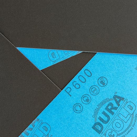 Dura-Gold Premium 600 Grit Wet or Dry Sandpaper Sheets, 5-1/2" x 9", Box of 25 - Image 2