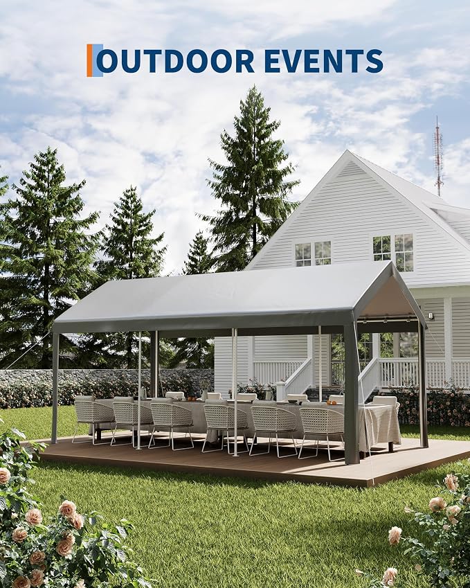 10x20ft Metal Carport Garage - Image 7