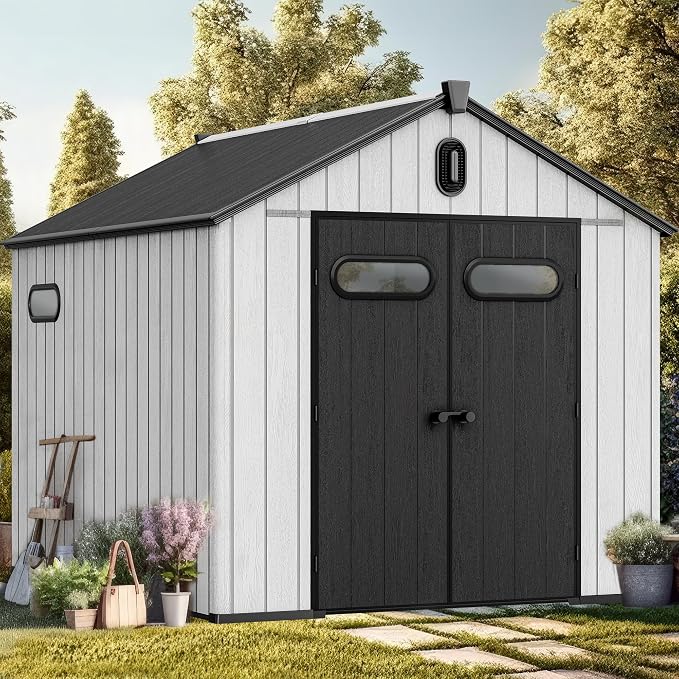 YITAHOME 8x10ft Outdoor Resin Storage Shed by YITAHOME