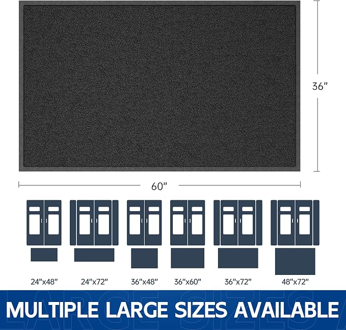Sturdy Front Door Mat, Fade Resistant, Waterproof Low Profile Entry Mat - Image 2