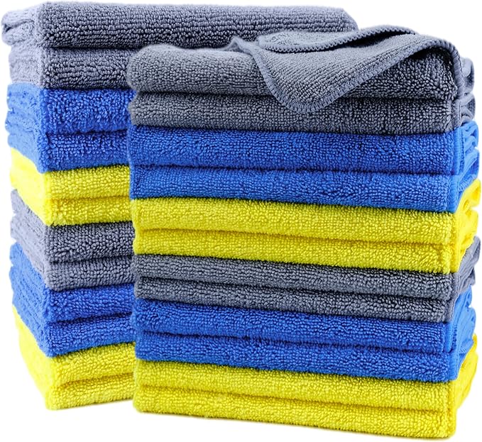 POLYTE Premium Microfiber Cleaning Towel, 16x16 in 24 Pack by Polyte