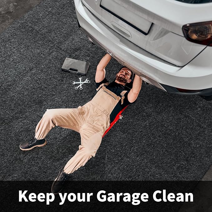 MABOZOO Garage Floor Mat 17x7.4 Ft, Extra Large Garage Carpet Rug, Reusable - Image 5