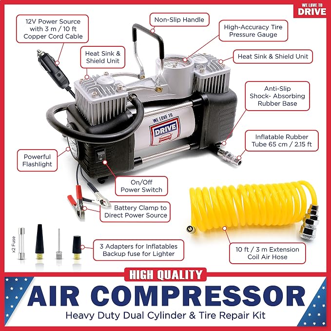Tire Inflator Portable Air Compressor - Image 2