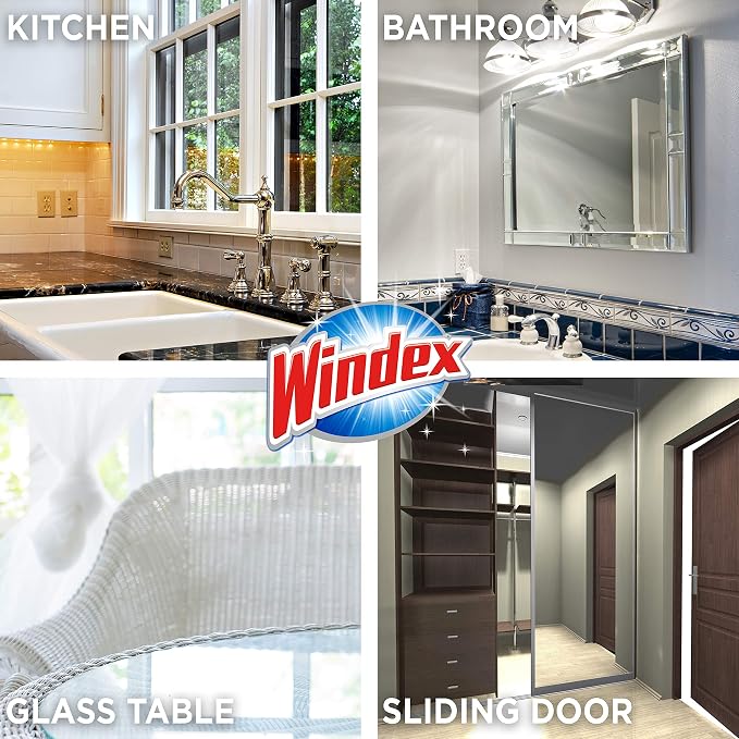Windex Glass and Surface Ammonia-Free Pre-Moistened Wipes, Crystal Rain Fresh - Image 5