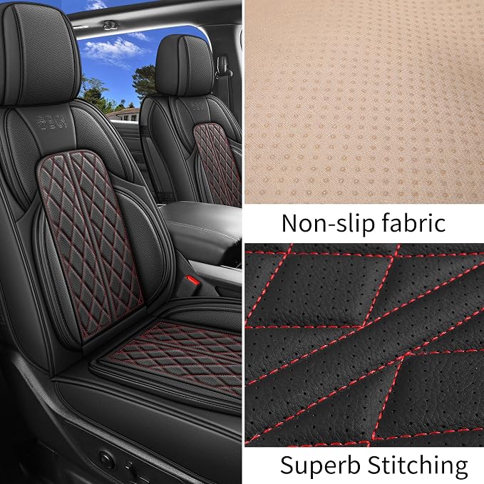 Car Seat Cover Custom Fit for Dodge Ram 1500 2500 3500 2002-2024 Faux Leather - Image 4