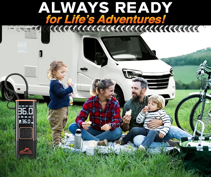 RoofPax Car Tire Inflator Portable Air Compressor 150 PSI Battery Powered 3x - Image 8
