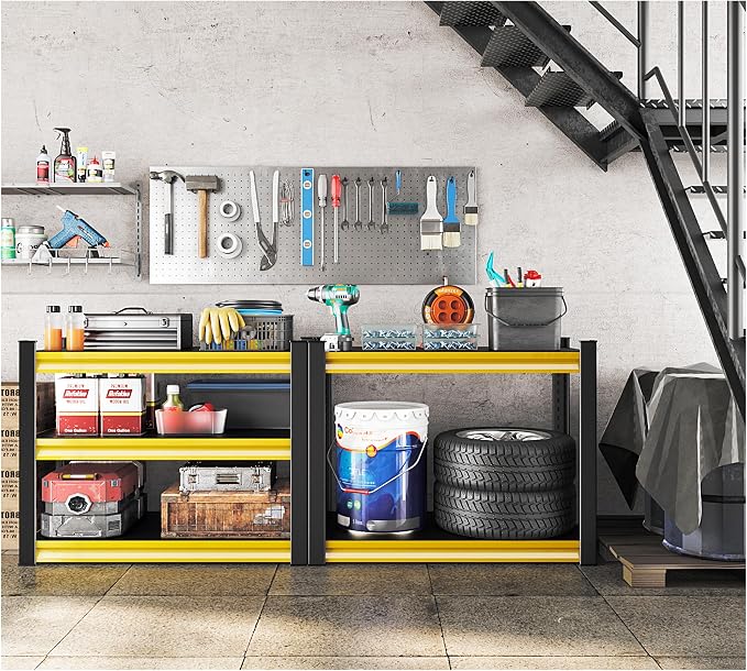 40" W Garage Shelving Heavy Duty, 1500LBS Loads Adjustable Garage Storage - Image 2