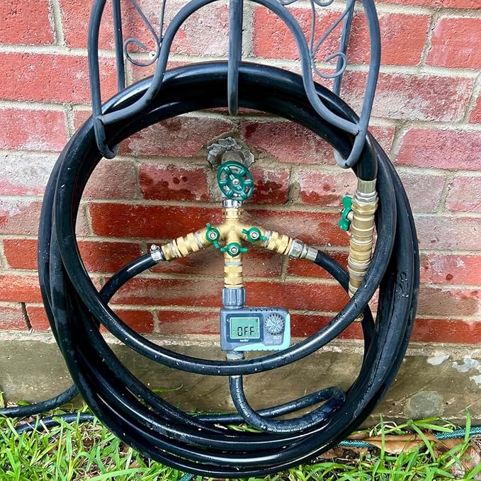STYDDI Full Flow 3-Way Garden Hose Splitter, Solid Brass High Volume 3 Way Hose - Image 2