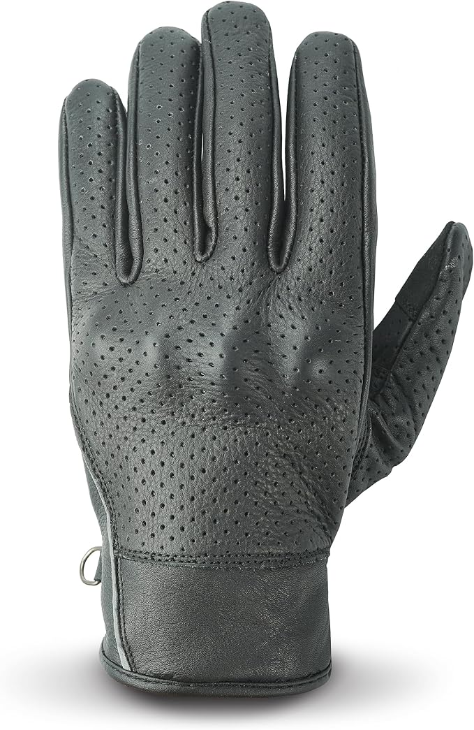 Leather Motorcycle Gloves with Adjustable Fitting Bike Riding Gloves by NeoJeans