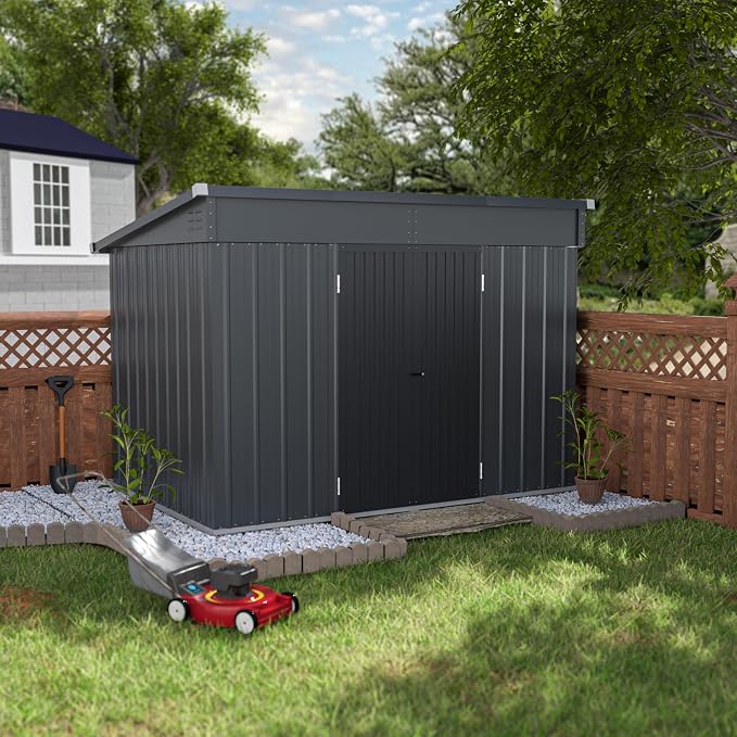 VEIKOU Metal Storage Shed, 6x10FT Outdoor Storage Shed by WITHVEIKOUWITHLEISURELIFE