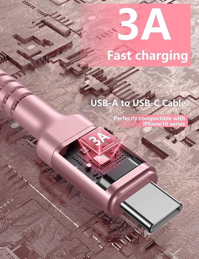 USB C Cable 10FT, Type C Cable Fast Charging Upgraded Extra Durable Braided - Image 3
