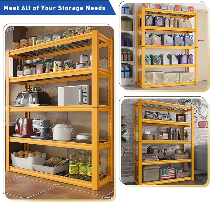 REIBII Storage Shelves 40''W Garage Shelving Heavy Duty Metal Shelving 2000LBS - Image 4