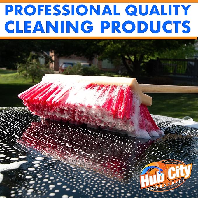 Hub City Industry 10- inch Car Wash Brush, Bi- Level Brush, Soft Nylon Bristle - Image 7