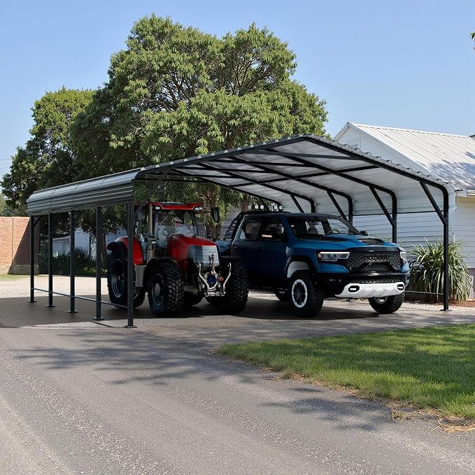Walsunny Metal Carport 20x20 FT Heavy Duty Carport Canopy by Walsunny