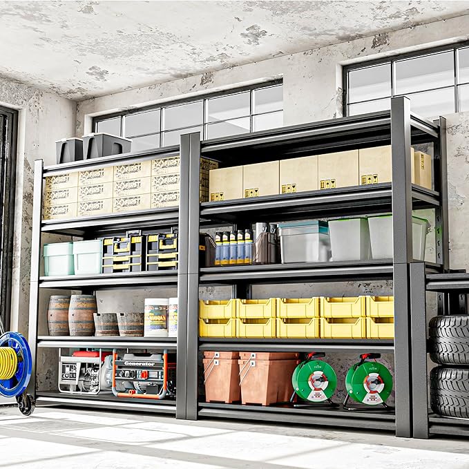 Metal Garage Storage Shelving Unit, 5-Tier Heavy Duty Adjustable Utility Shelves - Image 2