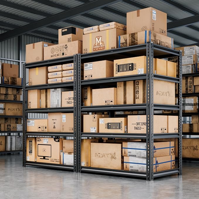 72"H Storage Shelves heavy duty, 2000LBS Garage Shelving, 5 Tier Metal Shelving - Image 6