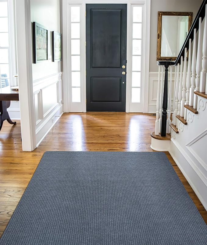 Ottomanson 5' x 6'6" Mud Mat Area Rug Scraper Carpet - Image 4