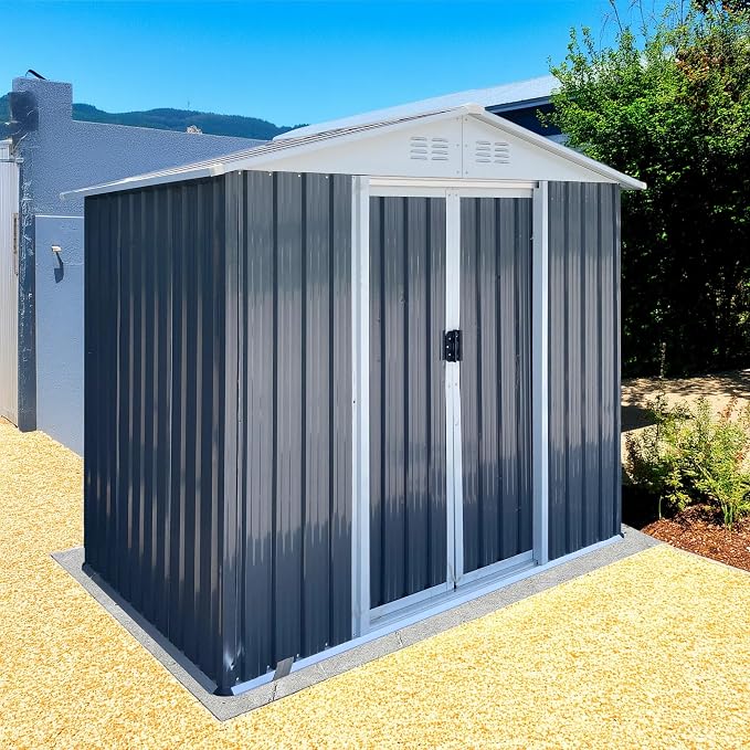 6x4 FT Outdoor Metal Storage Shed by Unknown