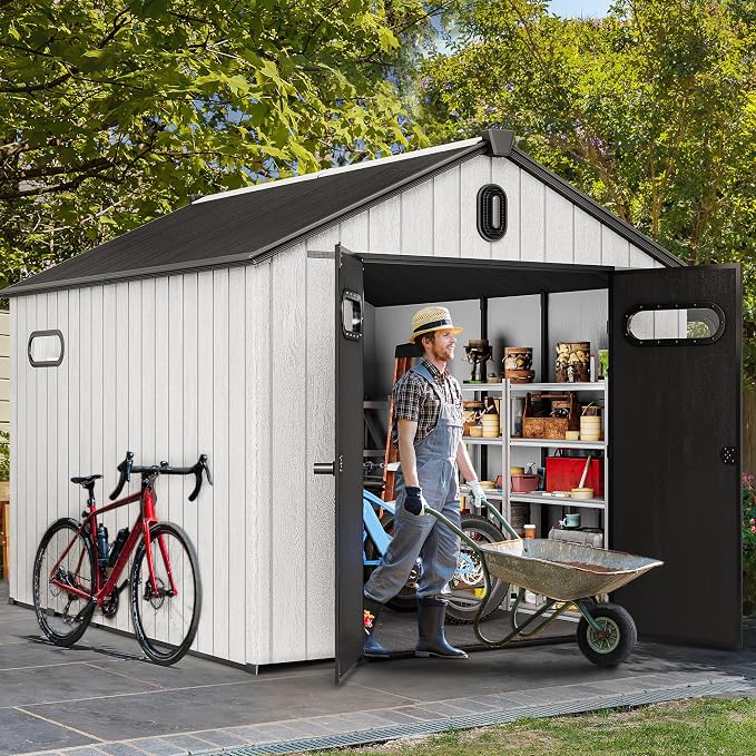 YITAHOME 8x10ft Outdoor Resin Storage Shed - Image 2