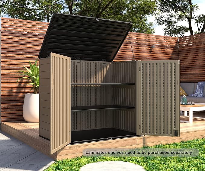 HOMSPARK Storage Shed Weather Resistance, Horizontal Storage Shed - Image 6