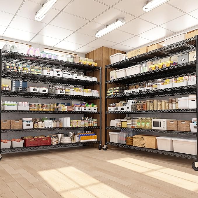 REIBII 60''W X 82.6" H Steel Heavy Duty Wire Shelving Unit - Image 4