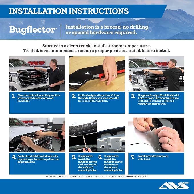 Auto Ventshade Bugflector Hood Shield/Protector | Fits 2016-2023 Toyota Tacoma - Image 3