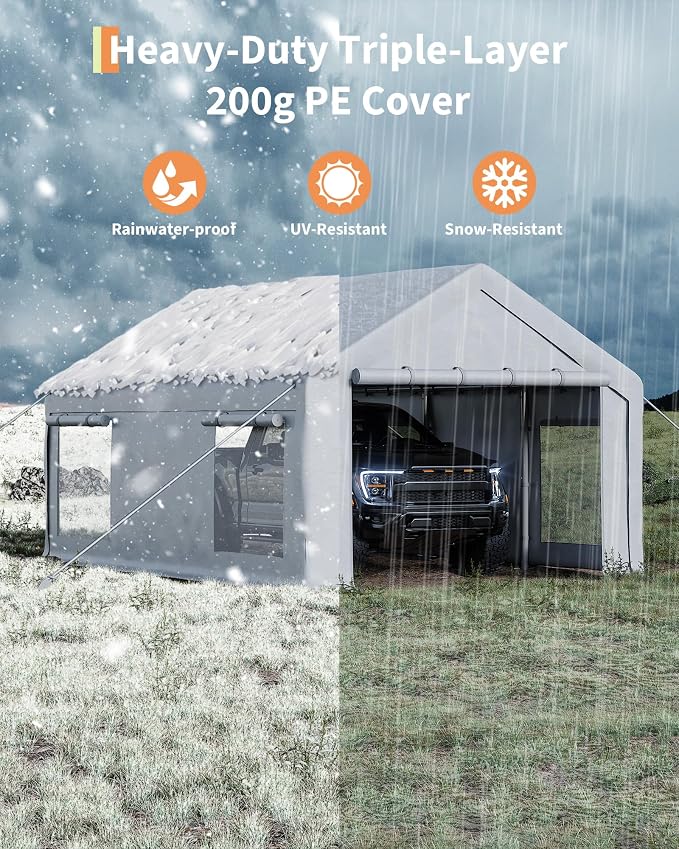 10x20 Ft Carport, Car Port - Image 3