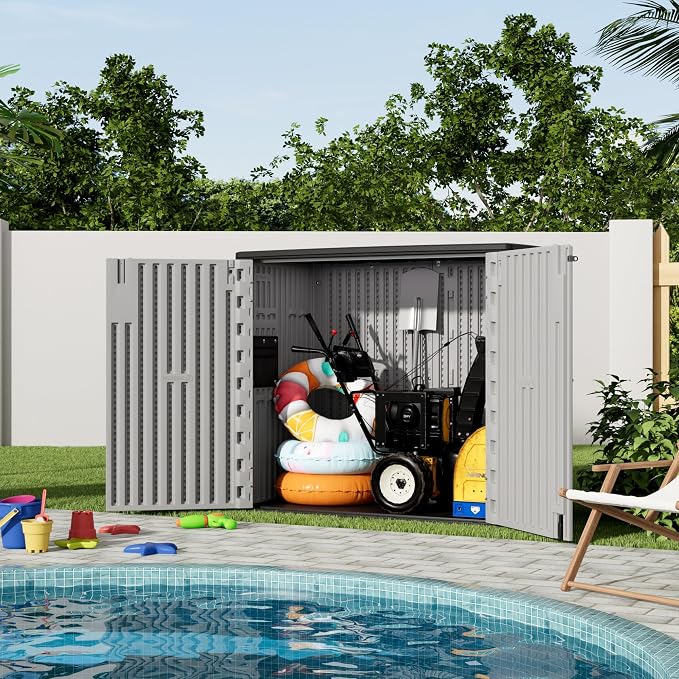 Outdoor Storage Cabinet for Patio & Garden Shed, 37Cu.ft Outdoor Storage Shed - Image 6