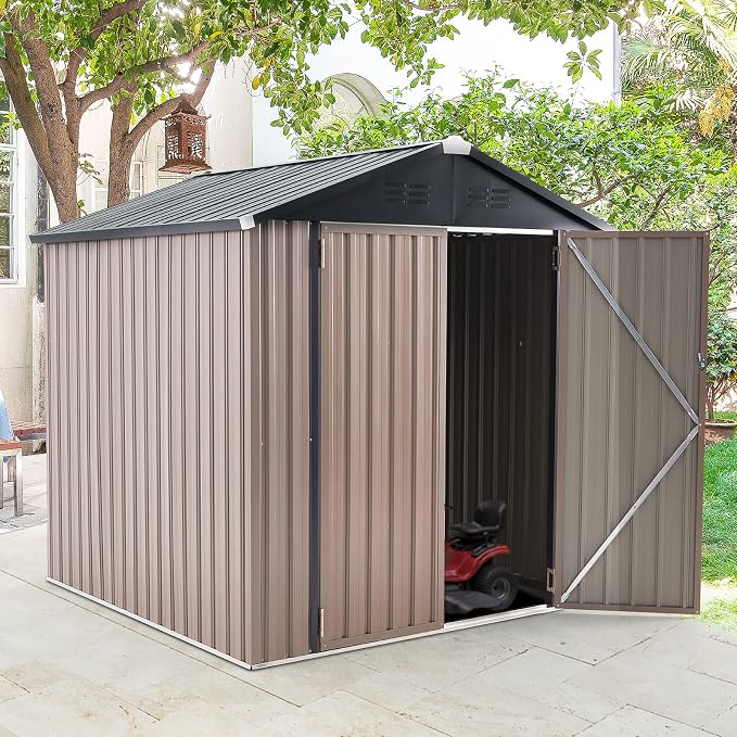 U-MAX 6x6 Storage Sheds & Outdoor Storage, Small Outdoor Storage Garden Outside - Image 2