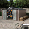 10x14 FT Metal Storage Sheds Outdoor, Metal ToolShed by RELJOFUM