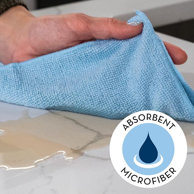 S&T INC. 100 Pack Microfiber Cleaning Cloth, Bulk Towels - Image 2
