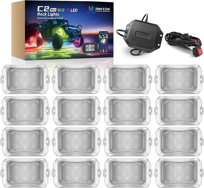 MICTUNING C2 MAX RGB+IC LED Rock Light - Image 9