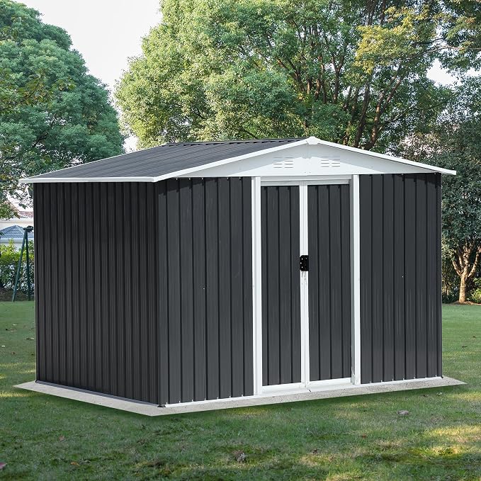 8x6 FT Outdoor Storage Shed, Metal Shed by Unknown