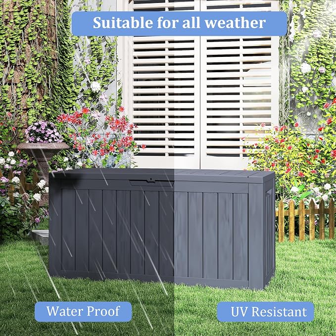 90 Gallon Lockable Resin Deck Box - Image 6