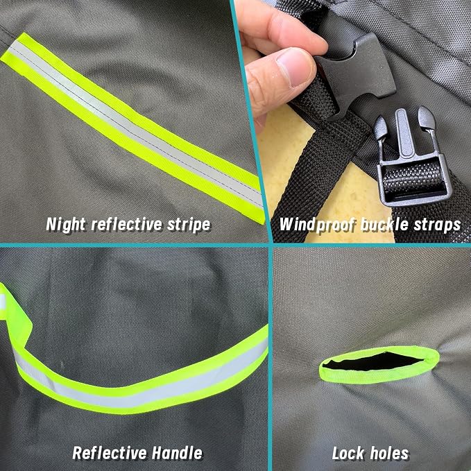 Motorcycle Cover All Season, Outdoor Storage Moped Covers, All-Weather - Image 4
