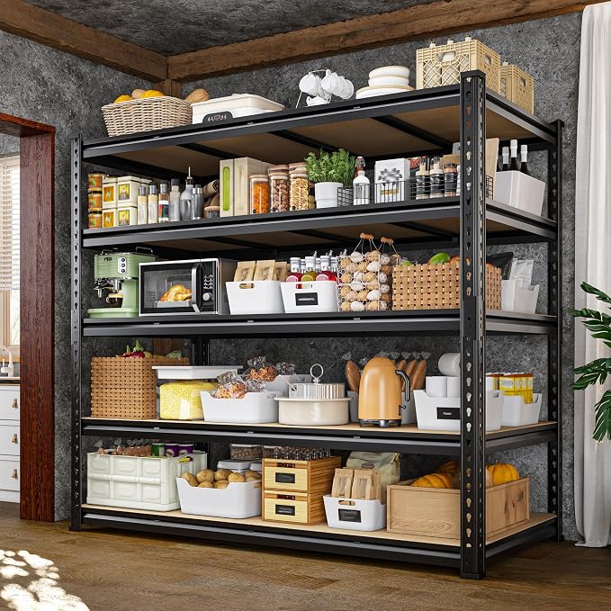 55" W Storage Shelves, 2550LBS Garage Shelving Heavy Duty, 5-Tier Heavy Duty by Durayloly