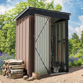 Greesum Outdoor Storage Shed 5 x 3 ft. Utility Tool Shed Metal Storage Garden by BuynowfromGreesum