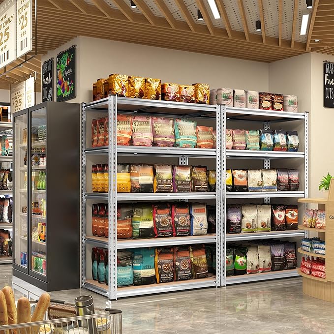 REIBII 2020LBS Garage Shelving Heavy Duty Metal Shelving 5 Tier Storage Shelves - Image 2
