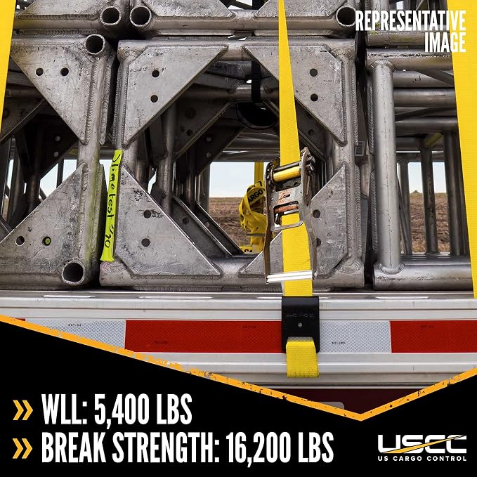 US Cargo Control Heavy Duty Yellow Fixed End - Image 3