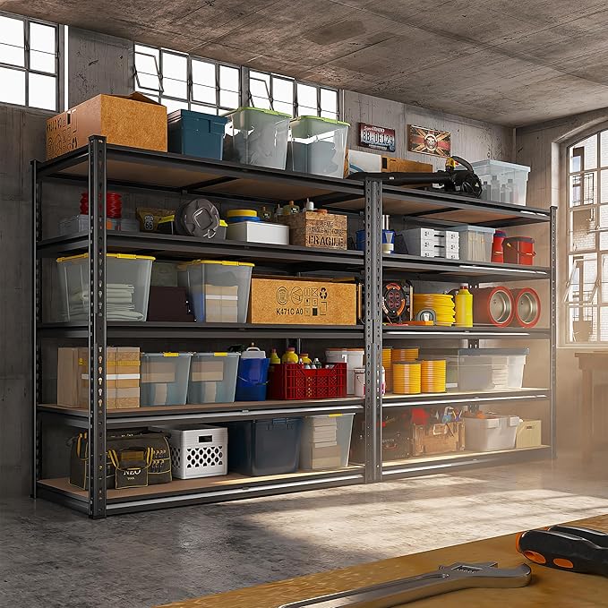 REIBII 2500LBS Garage Shelving Heavy Duty 72''H Storage Shelves 40" W Heavy - Image 2