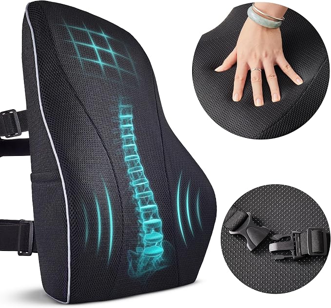 Extra Dense Lumbar Pillow with Double Adjustable Straps - Image 8