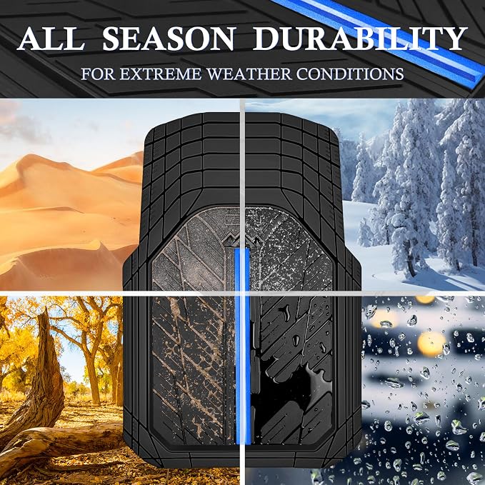CAR PASS Metal Medium Rubber Floor Mats - Image 5
