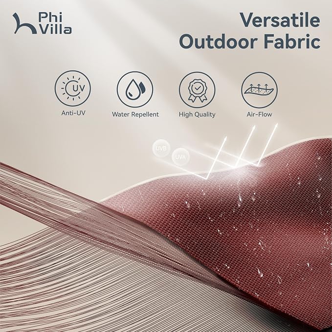 PHI VILLA 15ft Patio Umbrella Double-Sided Outdoor Market Extra Large Umbrella - Image 7