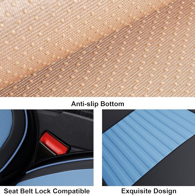 LINGVIDO Car Seat Covers, Breathable and Waterproof Faux Leather Automotive - Image 4