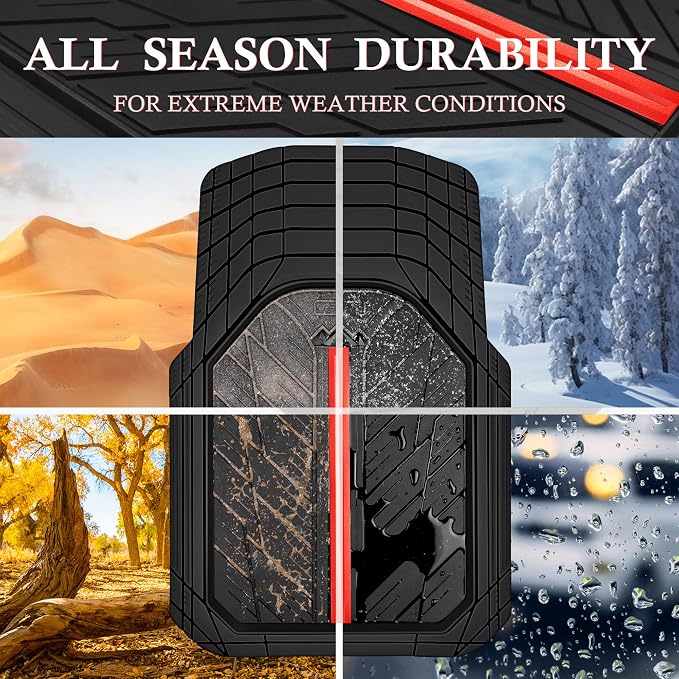 CAR PASS Metal Medium Rubber Floor Mats - Image 5