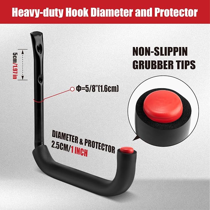 Sinoer 12 Pack Garage Hooks，9.8" & 3.5" Utility Storage Hook - Image 4