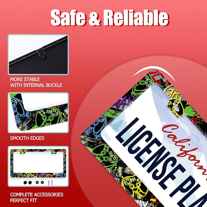 Game License Plate Frame Gamepad License Plate Holder - Image 4