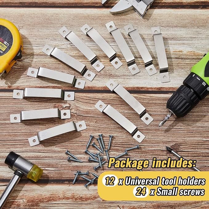 12 Pcs Tape Measure Clip Tape Measure Holder Bench Belt Universal Tool - Image 3