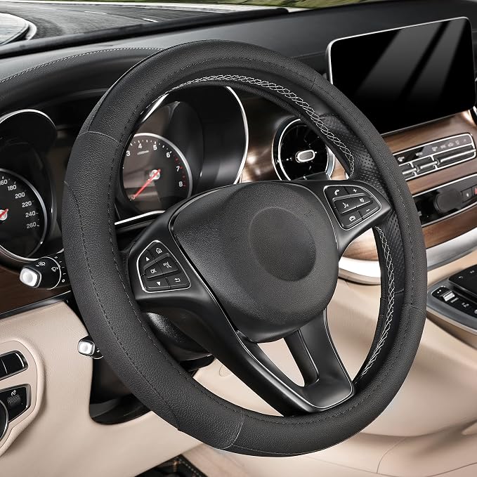 SEG Direct Car Steering Wheel Cover Universal Standard Size 14.5-15 inch - Image 8