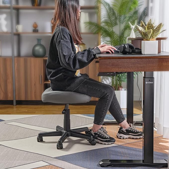 EUREKA ERGONOMIC Height Adjustable Foot Stool, 19x18'' Large Seat Under Desk - Image 4